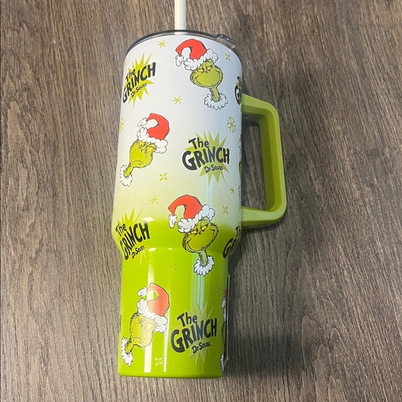 Dr. Seuss Grinch 40 oz Tumbler with Handle, Lid and Straw - Picture 2 of 7